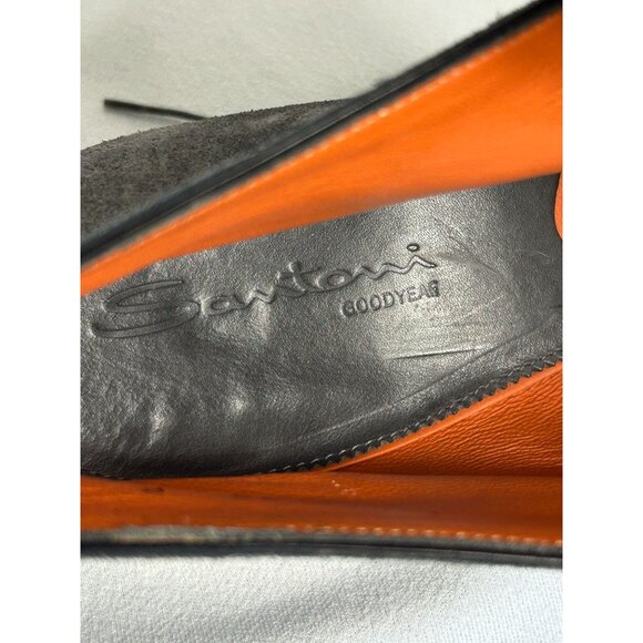 Santoni Italy Men's Suede Lace Up Chukka Ankle Boots in Gray - Sz 10 - Picture 6 of 11